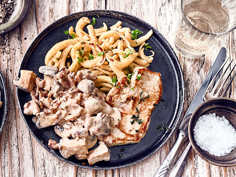 Schnitzel Jägerart by WINDGES, EDEKA Frische-Center, Hochdahler Markt, Erkrath