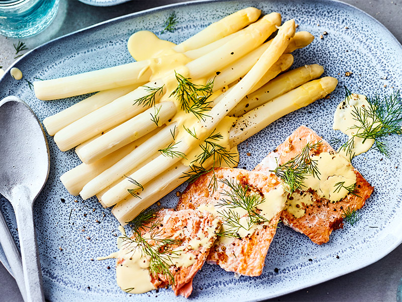 Spargel mit Lachs by WINDGES, EDEKA Frische-Center, Hochdahler Markt, Erkrath
